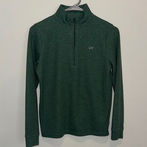 Vineyard Vines Green Blue 3/4 zip Pullover Boys Med